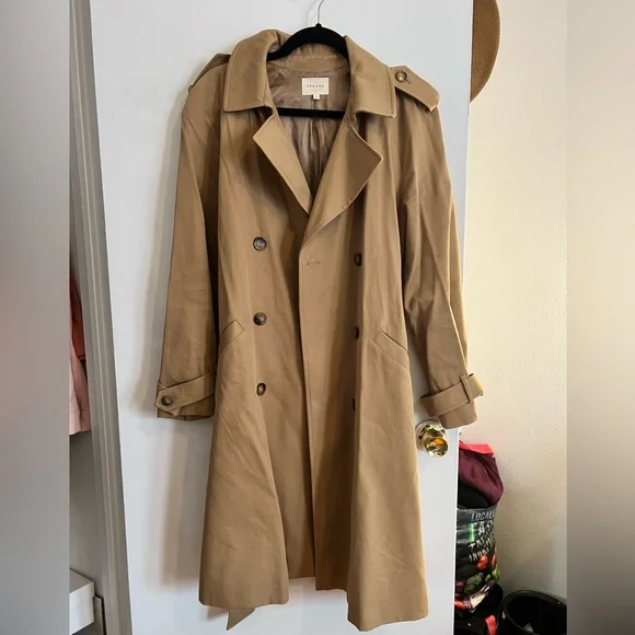 Sezane Scott Trench Coat - Camel - Picture 1 of 3
